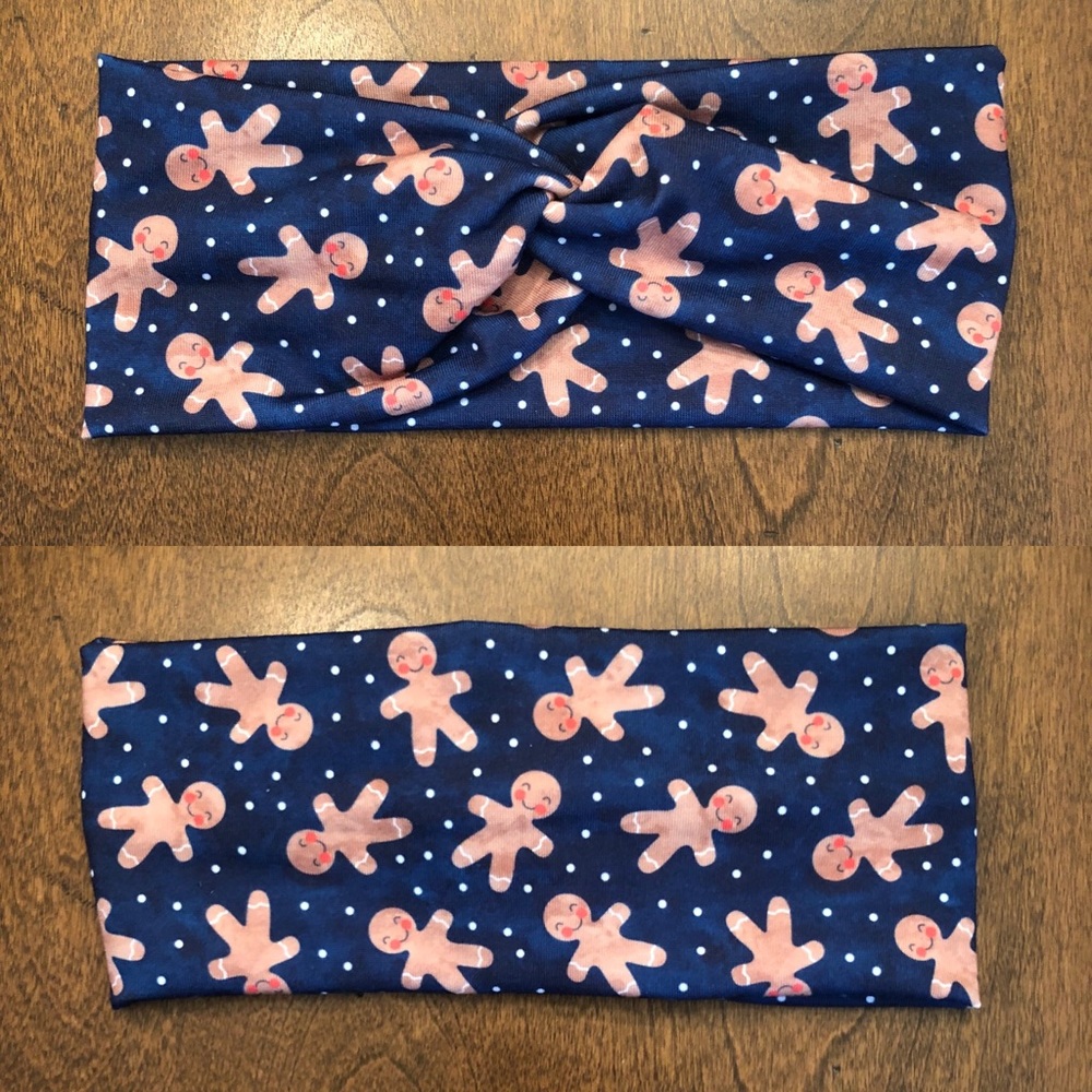 Gingerbread faux knot/Turban Style headband - Handmade - Winter